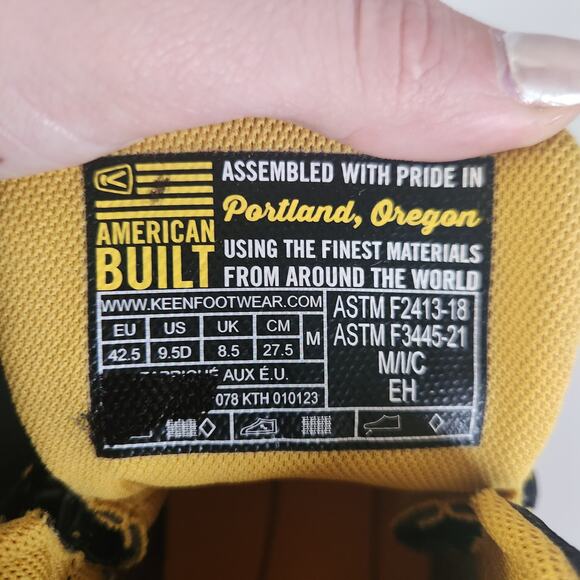 KEEN Utility mens Logandale Mid Steel Toe Waterproof Work Shoe, Black, 9.5 US - Picture 7 of 10